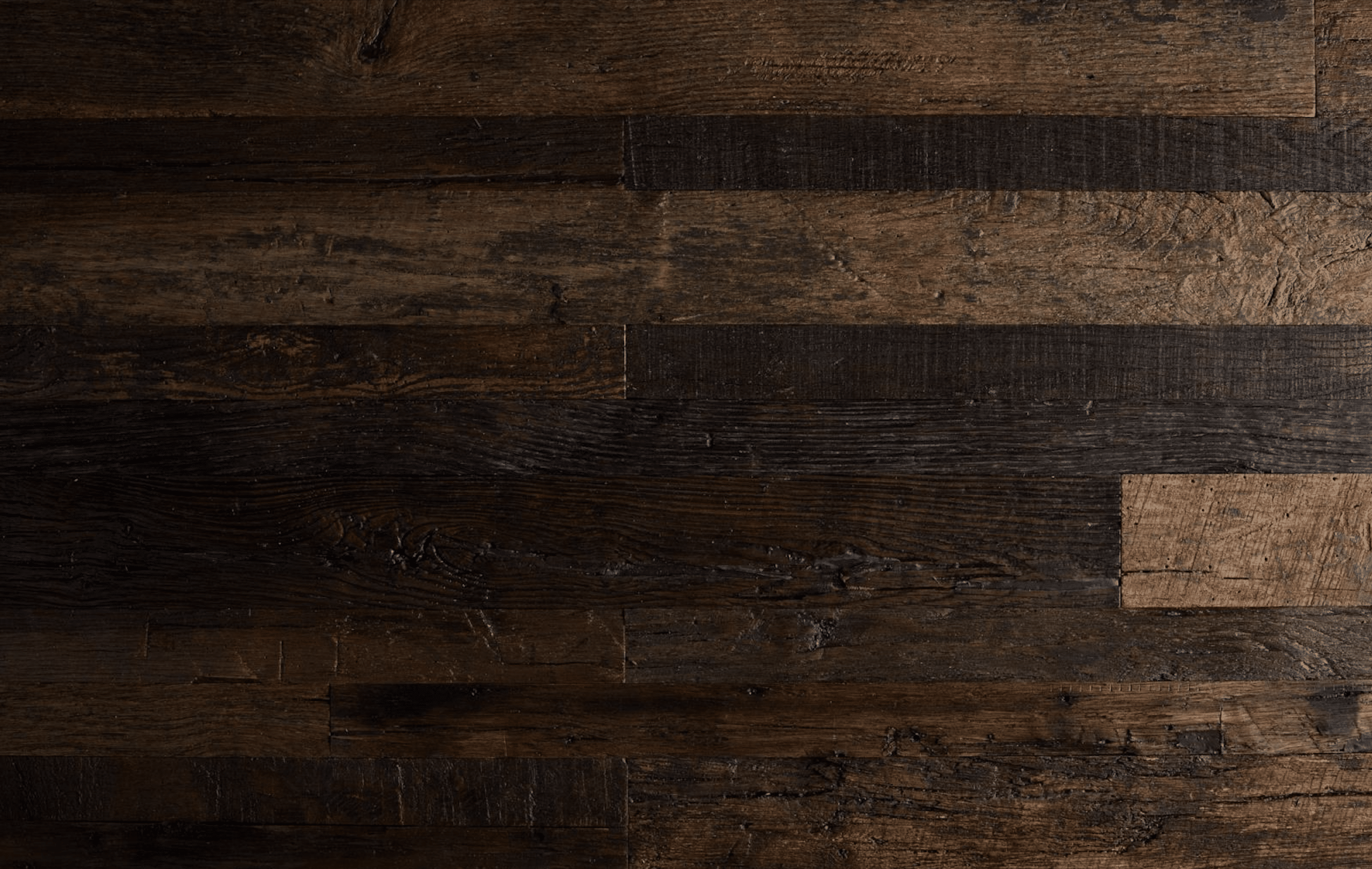 Reclaimed Timber Flooring - European Oak dark wood close up